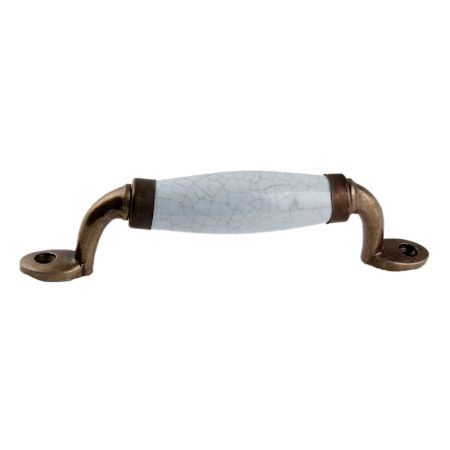 Grey Crackle Small Ceramic Antique Door Handles